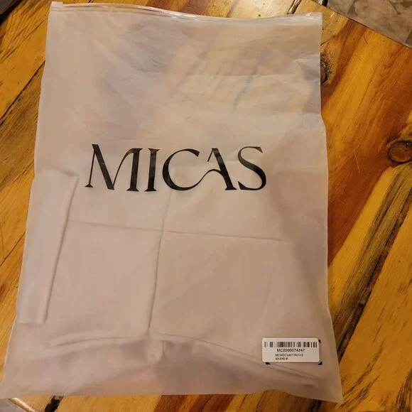 Micas Women's Size Medium Strapless Khaki Tan Mini Dress Polyester Blend NWT - Picture 4 of 7